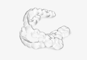 an image of clear teeth straightening angel aligner